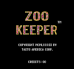 Zoo Keeper (set 1) — Title screen