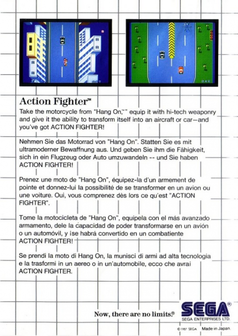 Action Fighter — Box back