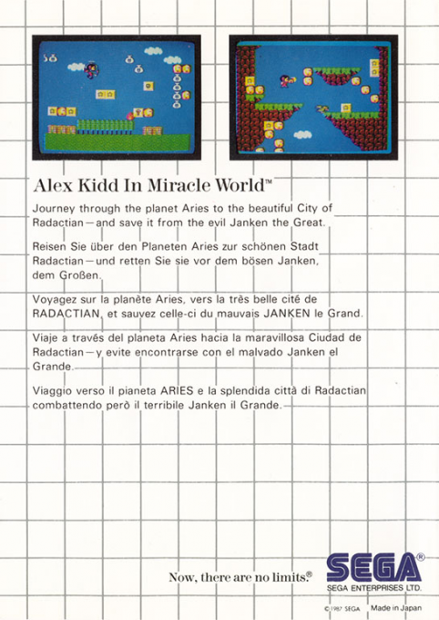 Alex Kidd in Miracle World — Box back