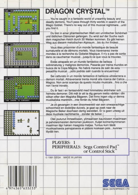 Dragon Crystal — Box back