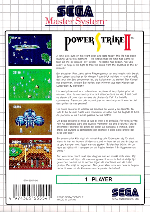 Power Strike II — Box back