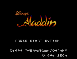 Aladdin — Title screen