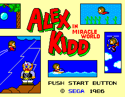 Alex Kidd in Miracle World — Title screen