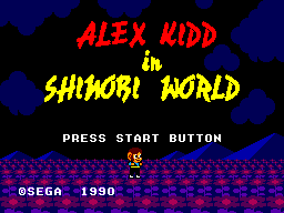 Alex Kidd in Shinobi World — Title screen