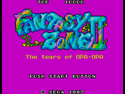 Fantasy Zone II — Title screen