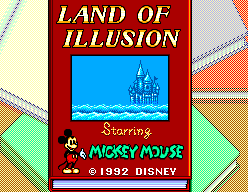 Land of Illusion Starring Mickey Mouse — Title screen