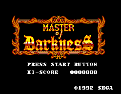 Master of Darkness — Title screen