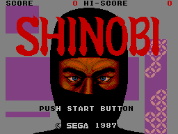 Shinobi — Title screen
