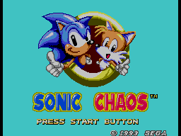 Sonic Chaos — Title screen