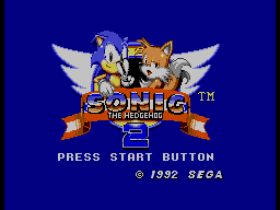 Sonic The Hedgehog 2 — Title screen