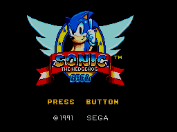 Sonic the Hedgehog — Title screen