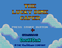 The Lucky Dime Caper Starring Donald Duck — Title screen