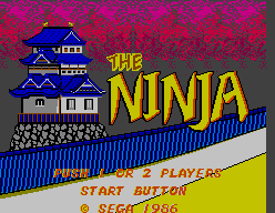 The Ninja — Title screen