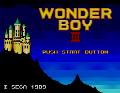 Wonder Boy III : The Dragon's Trap — Title screen
