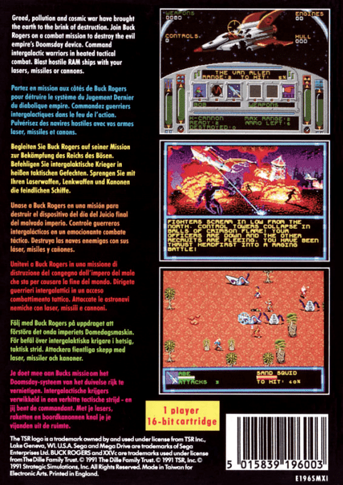 Buck Rogers : Countdown to Doomsday — Box back