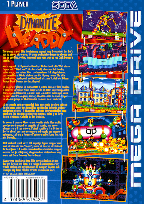 Dynamite Headdy — Box back