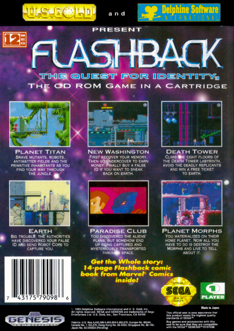 Flashback : The Quest for Identity — Box back