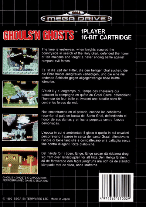 Ghouls'n Ghosts — Box back