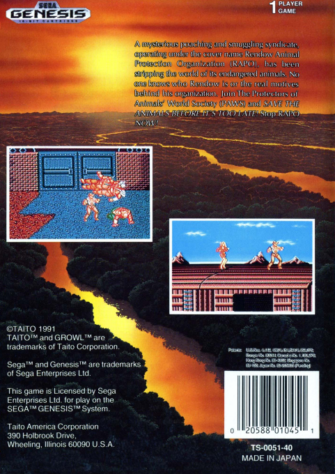 Growl — Box back