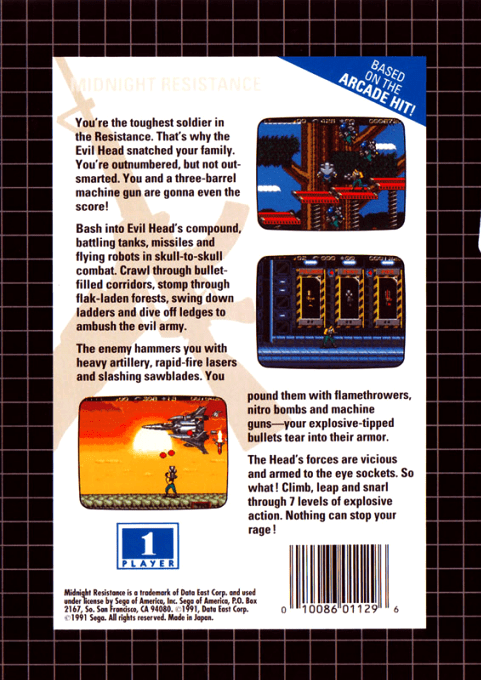 Midnight Resistance — Box back
