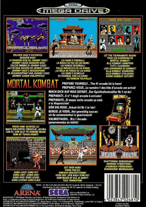 Mortal Kombat — Box back