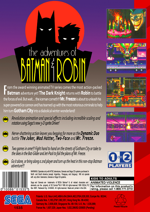 The Adventures of Batman & Robin — Box back