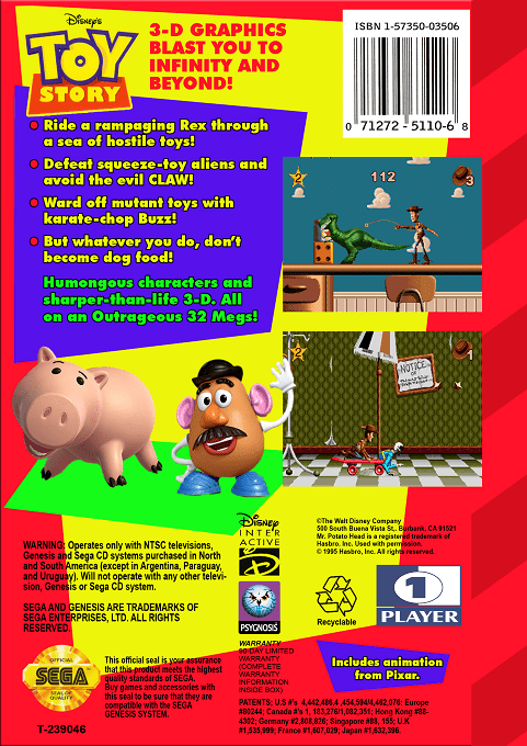 Toy Story — Box back
