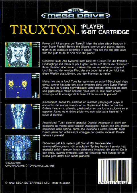Truxton — Box back