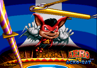 Aero the Acro-Bat — Title screen