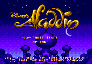 Aladdin — Title screen