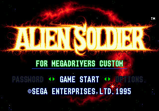 Alien Soldier — Title screen
