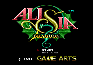 Alisia Dragoon — Title screen