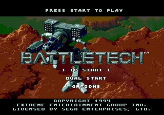 BattleTech : A Game of Armored Combat — Title screen