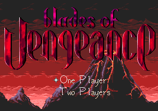 Blades of Vengeance — Title screen
