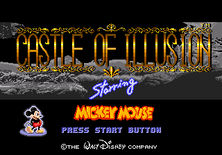 Castle of Illusion Starring Mickey Mouse — Title screen