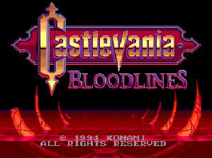 Castlevania : Bloodlines — Title screen