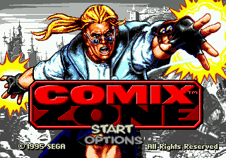 Comix Zone — Title screen