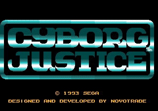 Cyborg Justice — Title screen