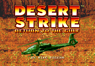 Desert Strike : Return to the Gulf — Title screen