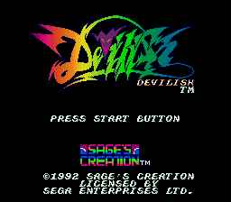 Devilish : The Next Possession — Title screen