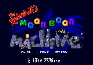 Dr. Robotnik's Mean Bean Machine — Title screen