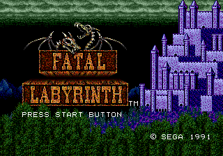 Fatal Labyrinth — Title screen