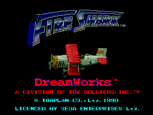 Fire Shark — Title screen