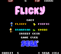 Flicky — Title screen
