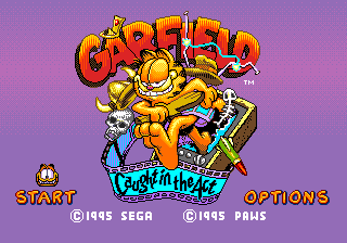 Garfield : Caught in the Act — Title screen