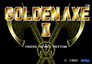 Golden Axe II — Title screen