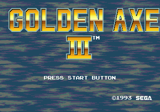Golden Axe III — Title screen
