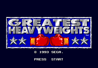 Greatest Heavyweights — Title screen
