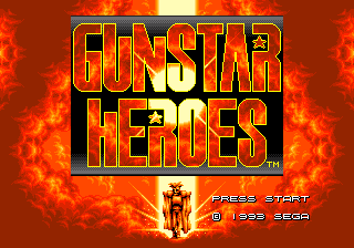 Gunstar Heroes — Title screen