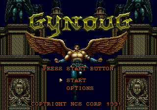 Gynoug — Title screen